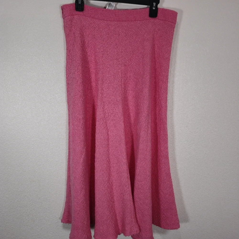 New Zara Long Textured A Line Barbie Pink Maxi Flounce Skirt 2929/469  Size XL‎ - Picture 12 of 12